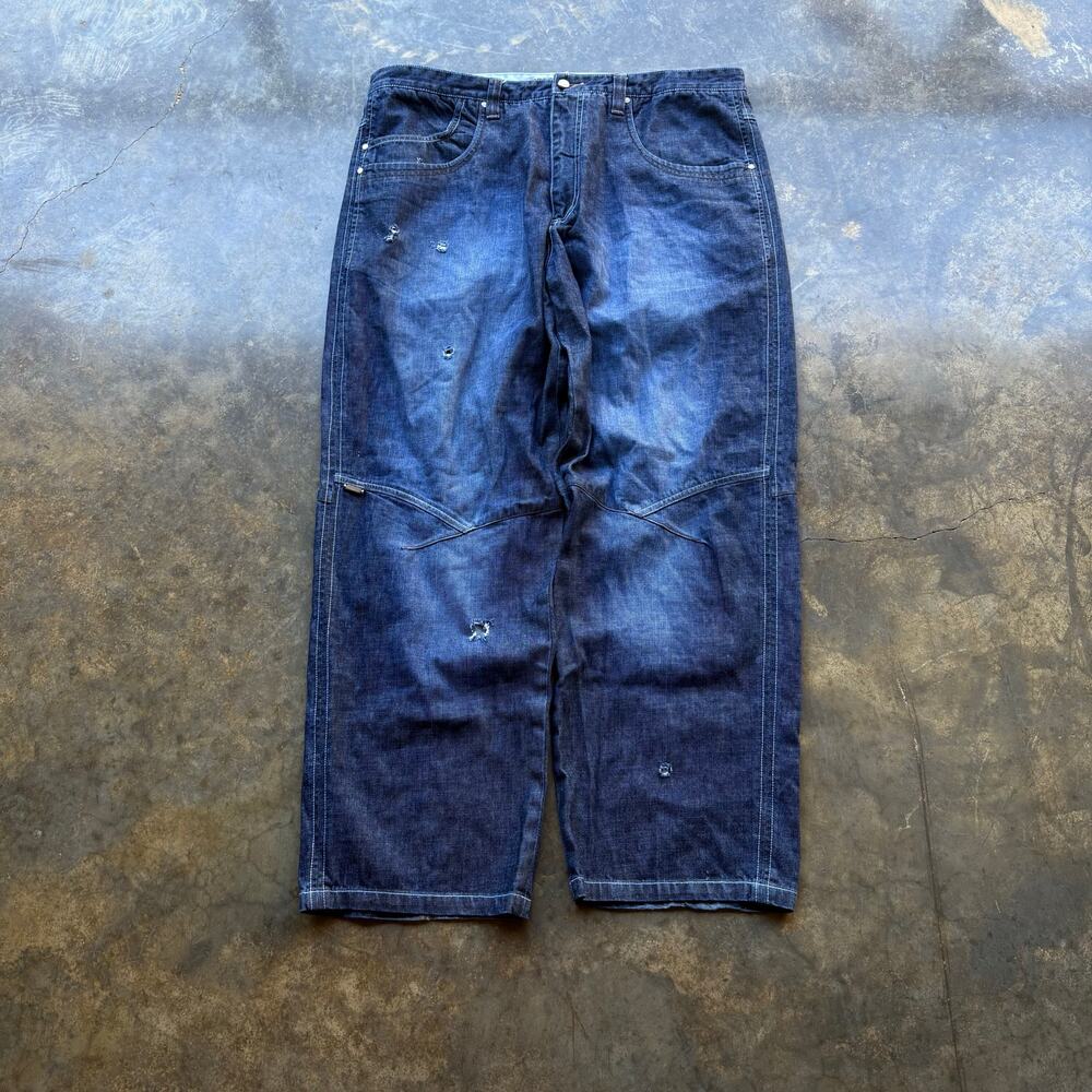 Baggy‎ Vintage Phat Farm Wide Leg Blue Jeans - Picture 3 of 7